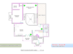 2734 Sq Ft Home plan and elevation