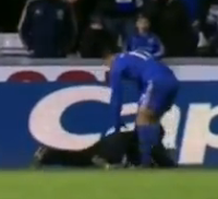 Eden Hazard kicks at ball boy