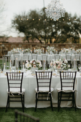 long table design at reception