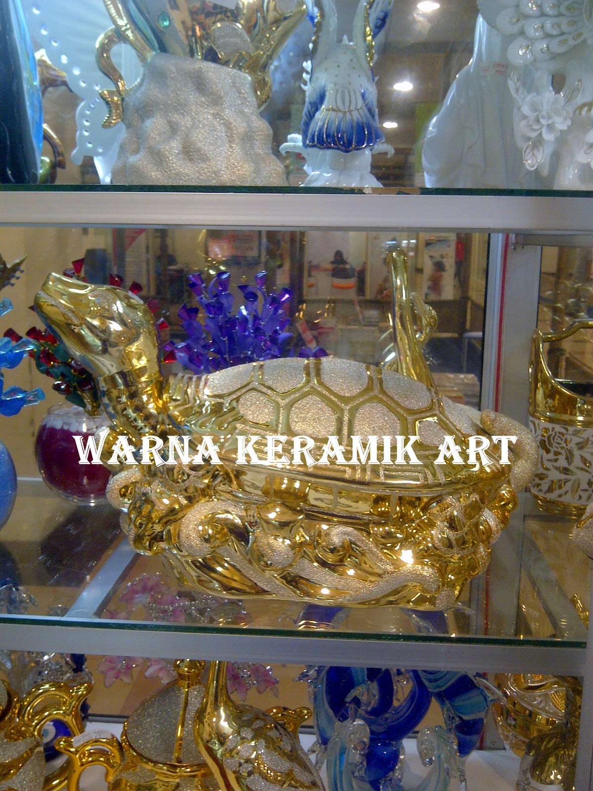  WARNA KERAMIK  ART KURA KURA EMAS BESAR