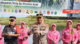 Tanam Bibit Mangrove, Pandji Santoso : Bukti Peran Aktif Polres Aceh Barat dalam Menjaga Revitalisasi Alam