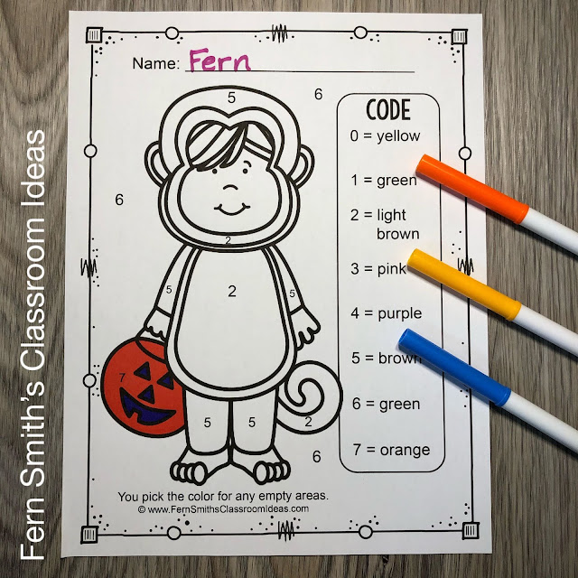 Halloween Themed Color By Number Kindergarten Know Your Numbers Printables