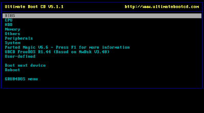 Download UBCD(Ultimate Boot CD)