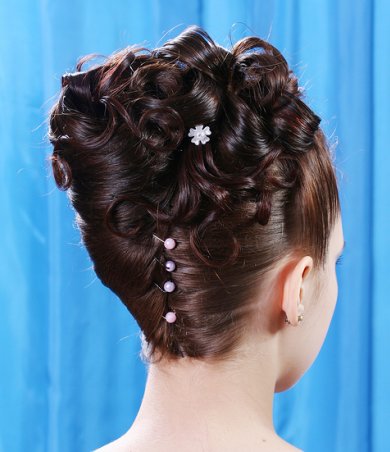 prom updos for medium length hair. curly prom updos for medium