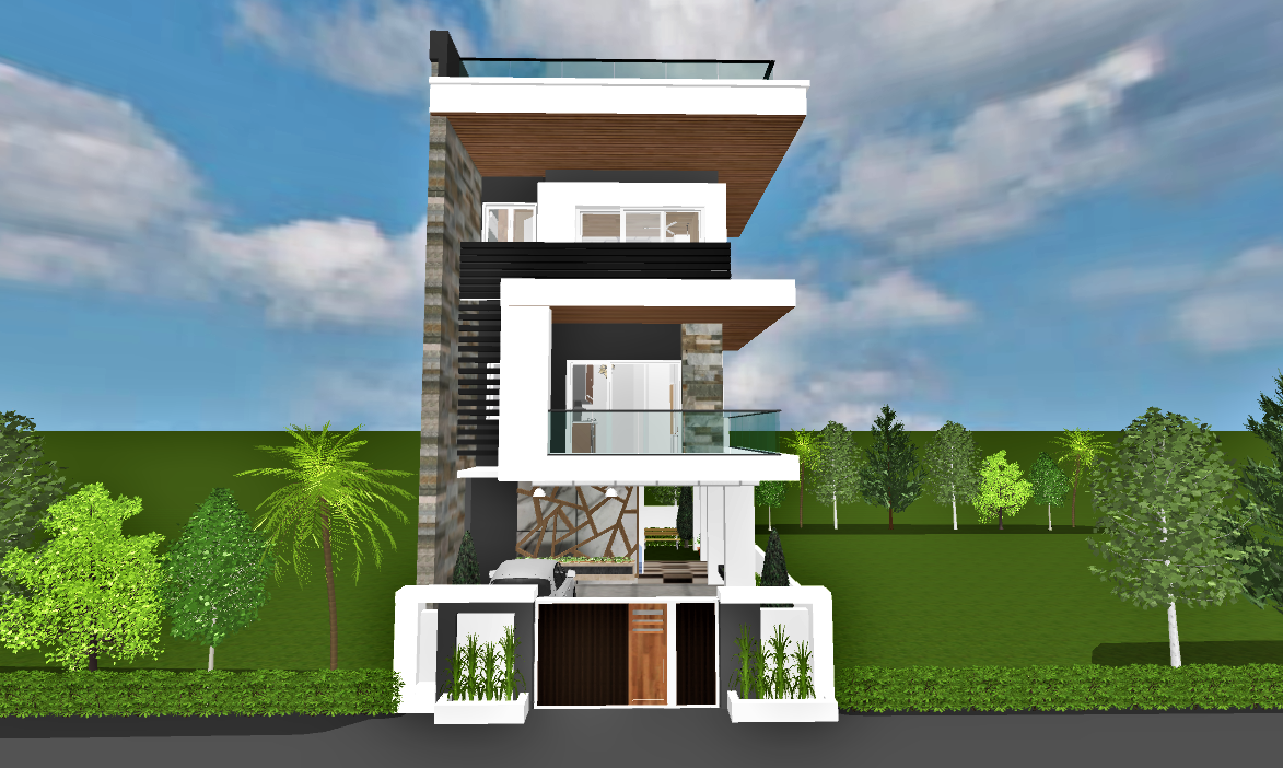 3D Home Design | 20x40 House Design | 20x40 House Plan with Car Parking | 2 BHK | Interior Design