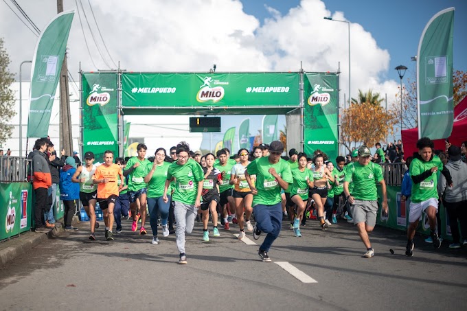 Miles de jóvenes con sus familias participaron en el Tour Corridas MILO de Concepción