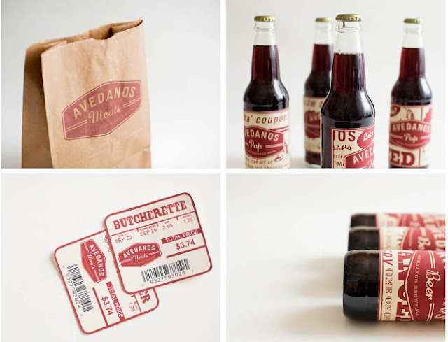 jessica giboin graphic designer, avedano's deli san francisco, student graphic design project, american butchers, jessica giboin avedano's deli branding project, student design examples, burger fries bbq sauce, burger box