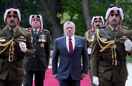 King Abdullah of Jordan. Image: EPA via the Jordanian Hashemite Royal Court