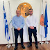  Με τον Δήμαρχο Λάρνακας και πρόεδρο της Ένωσης Δήμων Κύπρου ο Λ. Αβραμόπουλος.