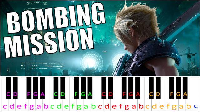 Bombing Mission (FINAL FANTASY VII) Piano / Keyboard Easy Letter Notes for Beginners