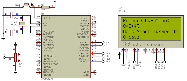ATMega32 interfaces to HD44780 Character LCD in 4-bit mode
