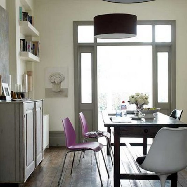 Farrow and Ball Hardwick White dining room