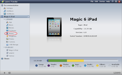 tranfer ebooks to iPad  with Leawo iTransfer