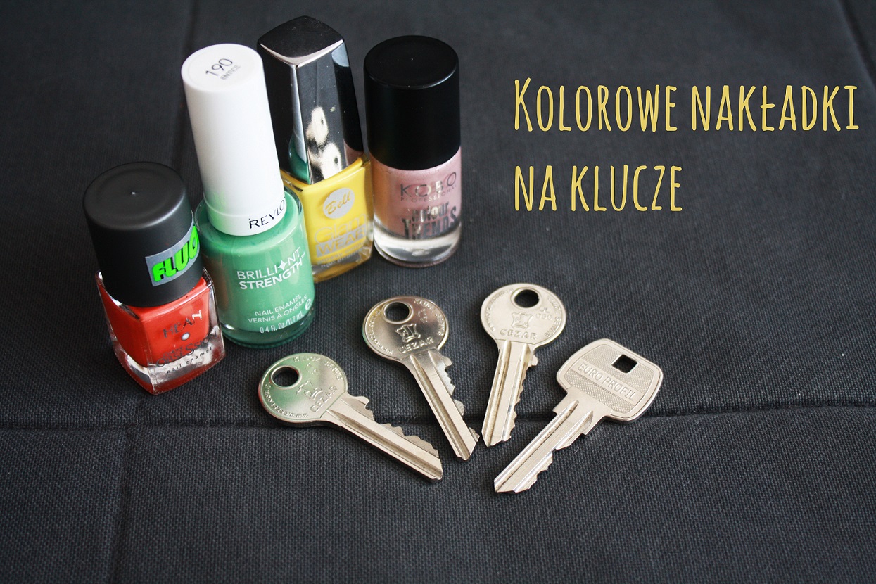 nakładki do kluczy, diy, klucze, lakier do paznokci