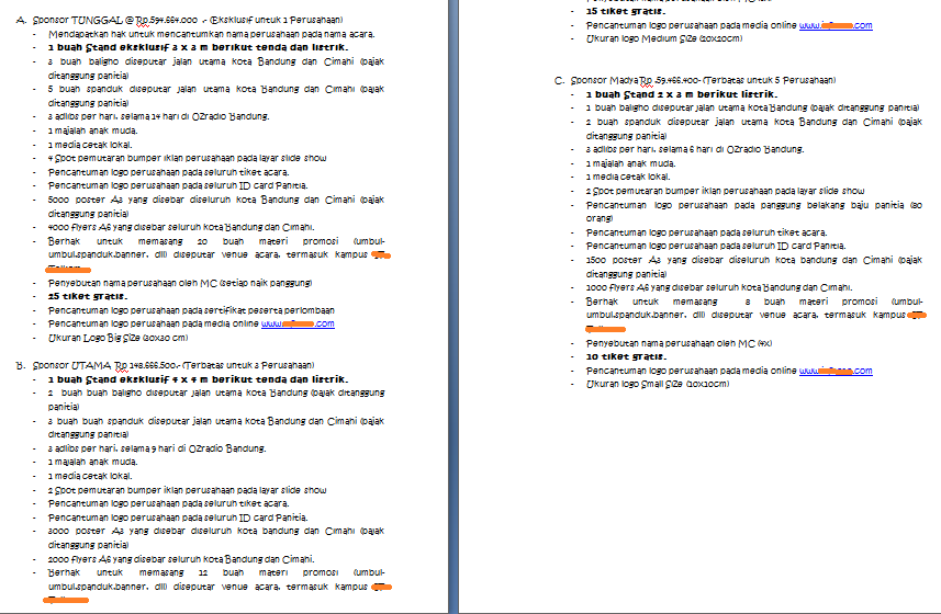 Contoh draft penawaran kerja sama sponsorship dengan berbagai ...