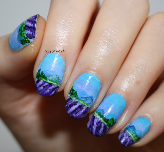 Fields of Lavender Nail Art