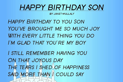 First Birthday Quotes For Son / Happy Birthday Son Quotes, Wishes for Son on His Bday / I'm very proud of you.