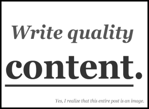 content of your blog