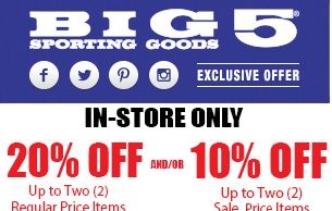 big 5 sporting goods coupons