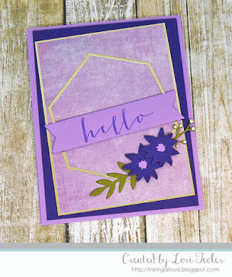 Hello Frame card-designed by Lori Tecler/Inking Aloud-stamps and dies from Concord & 9th