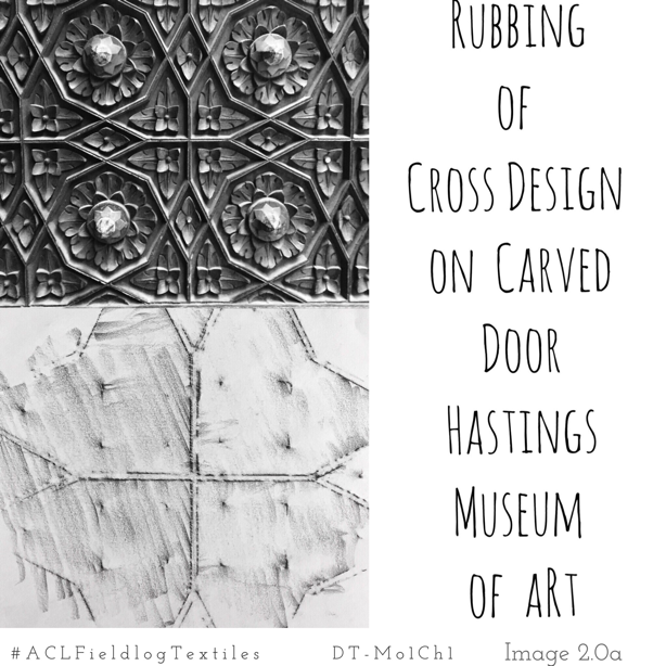 Distant Stitch - Embroidery Certificate Module 1 Chapter 1 c - Rubbings of Crosses - #ACLFieldlogTextiles