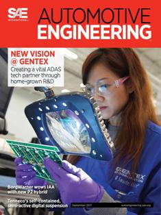 Automotive Engineering 2017-08 - September 2017 | ISSN 2331-7639 | TRUE PDF | Mensile | Professionisti | Meccanica | Progettazione | Automobili | Tecnologia
Automotive industry engineers and product developers are pushing the boundaries of technology for better vehicle efficiency, performance, safety and comfort. Increasingly stringent fuel economy, emissions and safety regulations, and the ongoing challenge of adding customer-pleasing features while reducing cost, are driving this development.
In the U.S., Europe, and Asia, new regulations aimed at reducing vehicle fuel consumption/CO2 are opening the door for exciting advancements in combustion engines, fuels, electrified powertrains, and new energy-storage technologies. Meanwhile, technologies that connect us to our vehicles are steadily paving the way toward automated and even autonomous driving.
Each issue includes special features and technology reports, from topics including:  vehicle development & systems engineering, powertrain & subsystems, environment, electronics, testing & simulation, and design for manufacturing