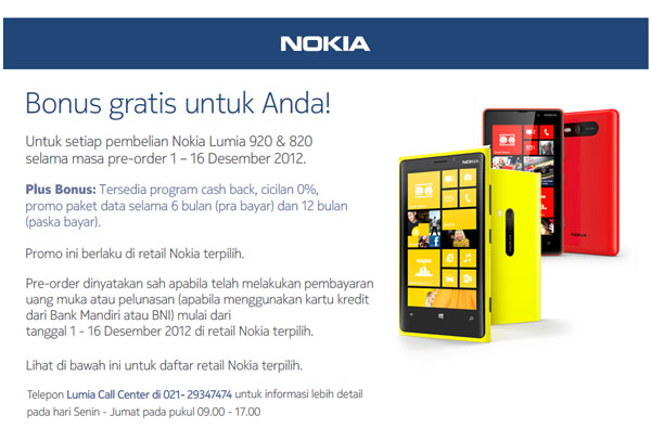 Bonus Gratis Nokia