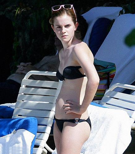 emma watson wallpapers in bikini. emma watson bikini cleavage