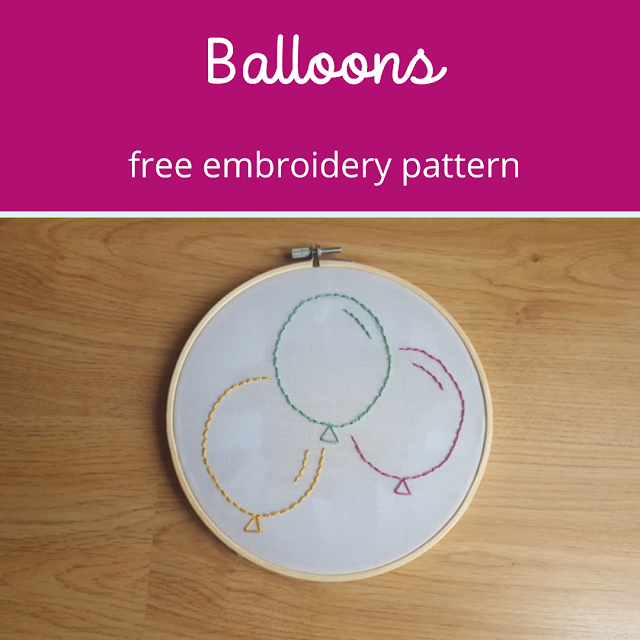 Balloons - free embroidery pattern