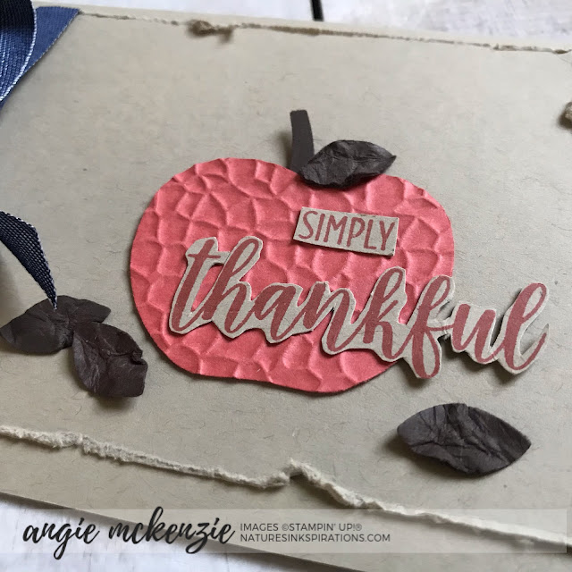 By Angie McKenzie for Kre8tors Color Challenge; Click READ or VISIT to go to my blog for details! Featuring the Apple Builder Punch and Gather Together and Country Home Stamp Sets by Stampin' Up!; #fall #pumpkins #gathertogetherstampset #fallcards #naturesinkspirations #makingotherssmileonecreationatatime #cardtechniques #stampinup #handmadecards