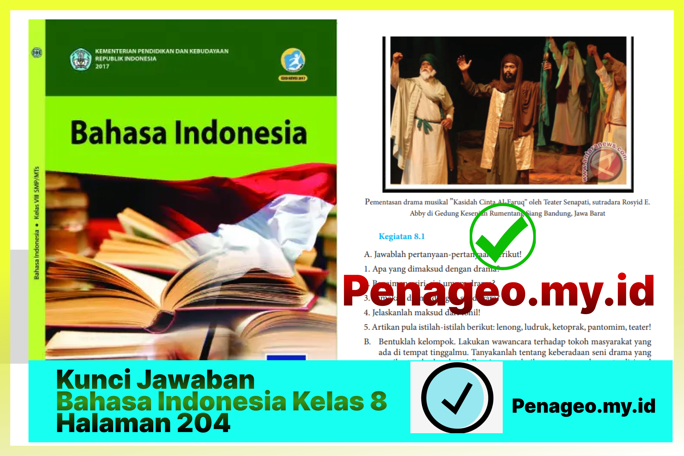 Kunci Jawaban Bahasa Indonesia Kelas 8 Halaman 204