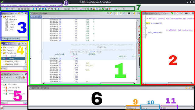 Ghidra codebrowser details