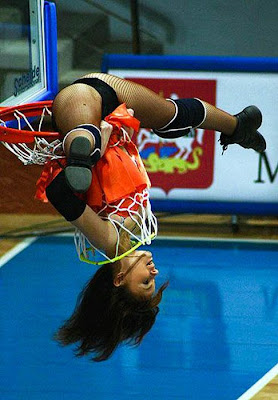 Slam dunking NBA girls