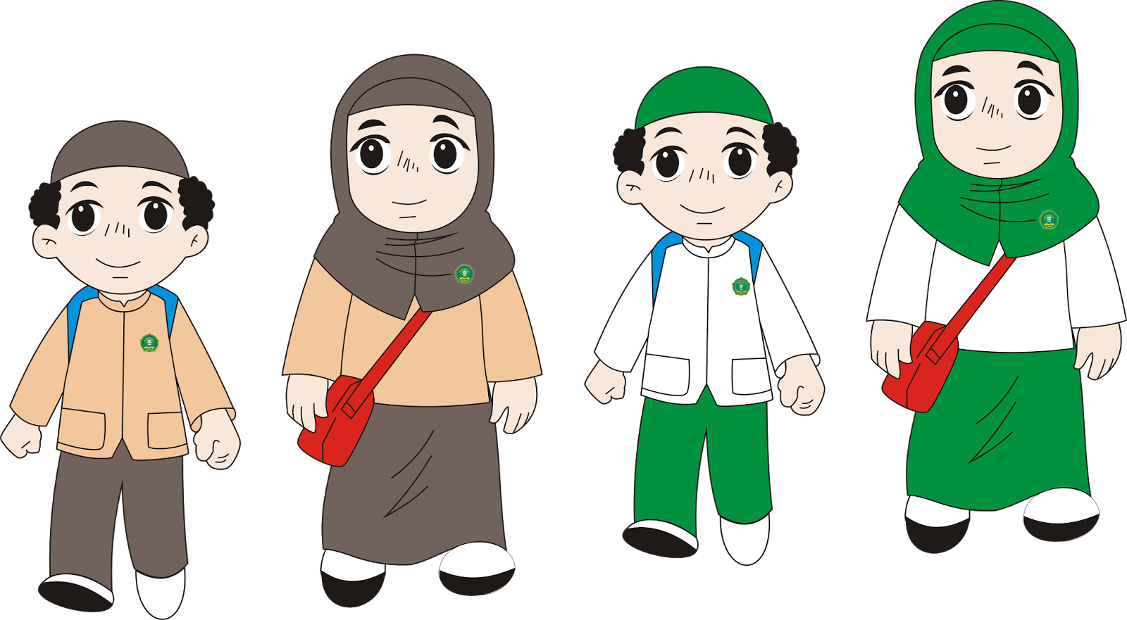 Gambar Kartun Muslimah Sekolah Kolek Gambar