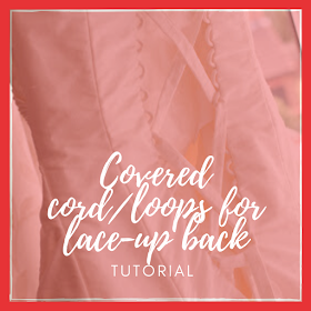 covered cord lace up back tutorial