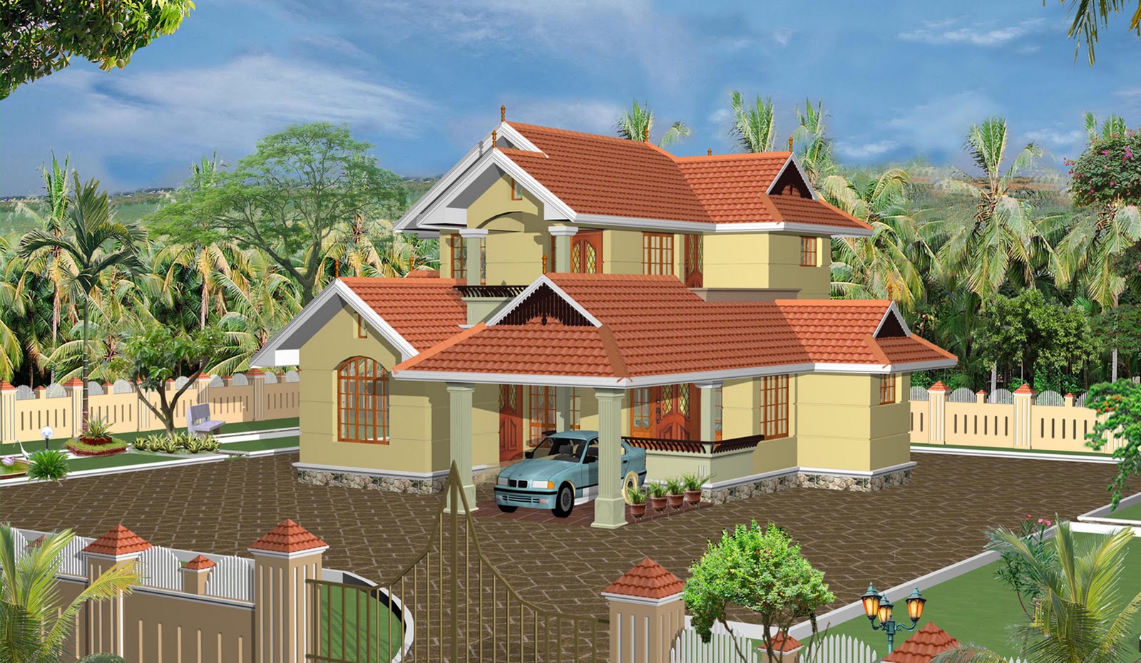 House Design India on New Indian Home Design 3d Views Kerala Home Views Kerala Home Design