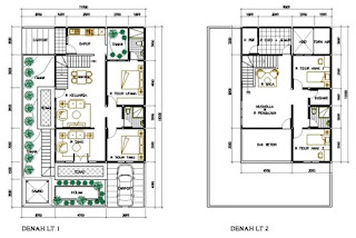 Denah Rumah Type 70 2 lantai