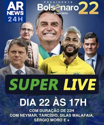 Bolsonaro convida a todos para maior live da história - Hoje , 22/10 às 17h