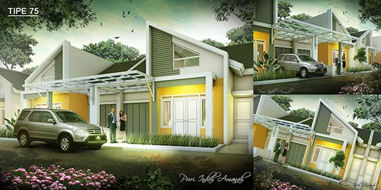 Desain rumah minimalis type 75 Puri Indah Amanah