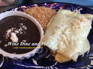 The chicken enchiladas at the Grand Hacienda Mexican Cuisine restaurant in Saint Petersburg, Florida