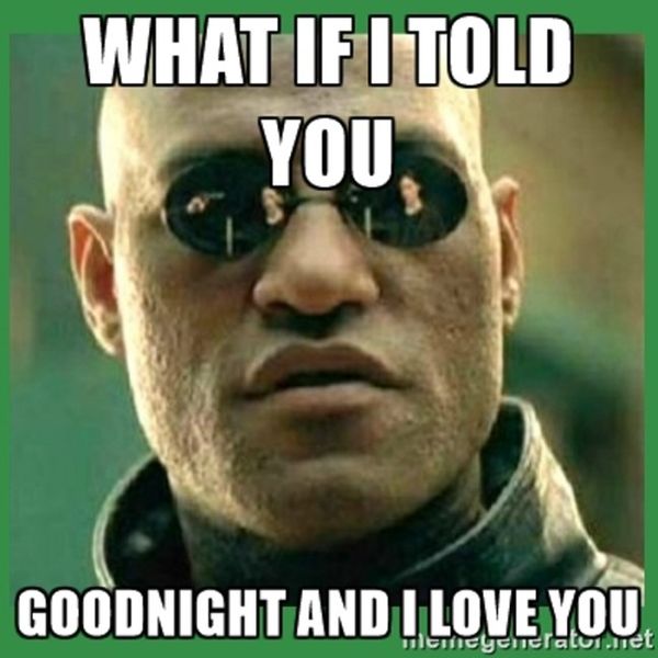 Good Night and I Love You Funny Meme Image