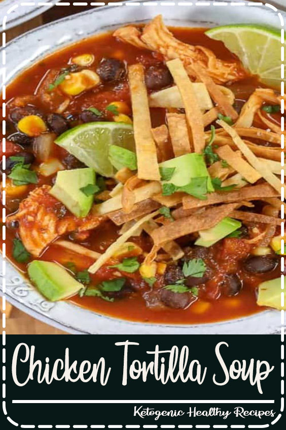 This easy chicken tortilla soup is the perfect comfort food. We love serving this any time of year! #spendwithpennies #chicken #chickensoup #chickentortillasoup #tortillasoup #mexican #mexicansoup