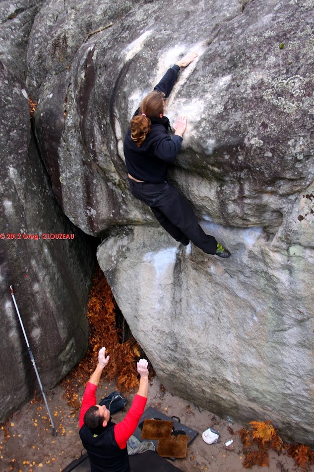 Hyperplomb, 1 blanc, Gorges d'Apremont, (C) 2012 Greg Clouzeau