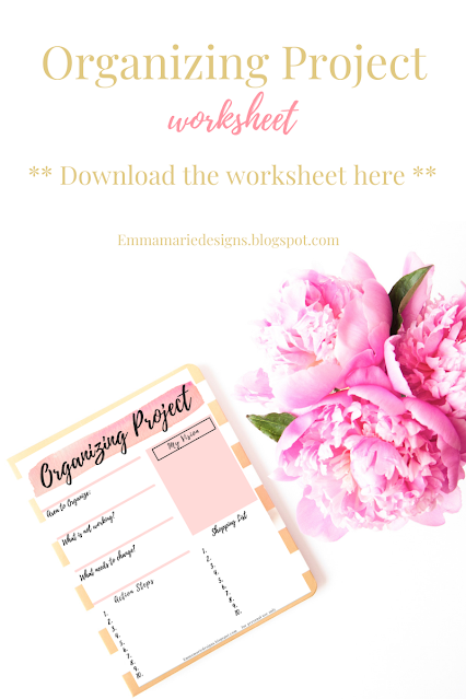 free organizing worksheet printable