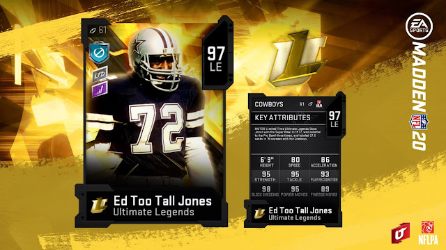 Madden 20 Ultimate Legends Ed Too Tall Jones 97 LE