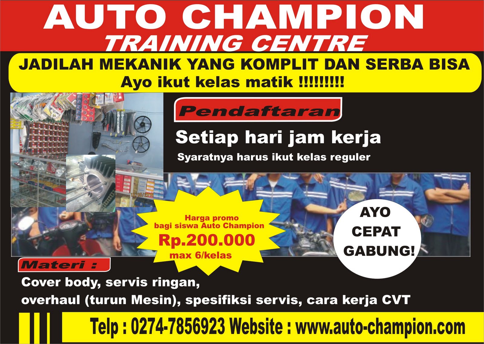 Ngintip Auto Champion Sebuah Kursusan Mekanik Motor Di Jogja