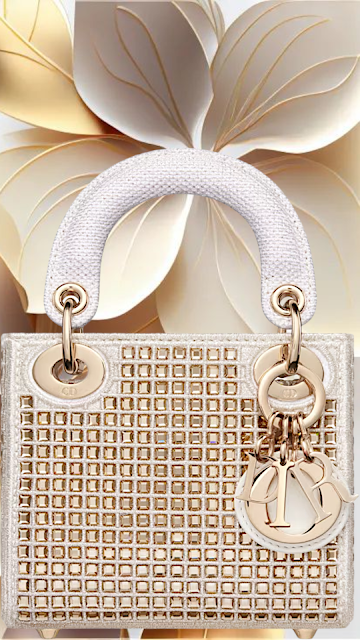 ♦Dior Or Lady Dior white micro bag with multicolor strass embroidery #brilliantluxury