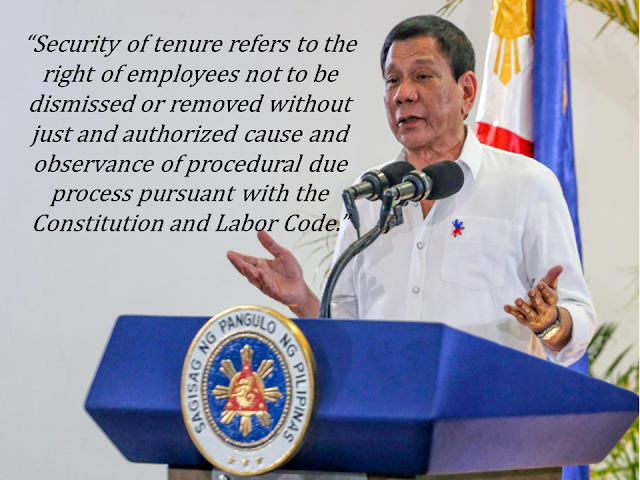 As one of his campaign promises, President Rodrigo Duterte signed an executive order seeking to stop contractualization among local workers. The president said that the EO prohibits “illegal contracting or subcontracting or undertaking to circumvent the workers’ right to security of tenure.”  Endo system deprives the locally hired workers of benefits that regular employees enjoy as the work contract usually lasts for only five months or less, there will be no end of service benefits even if you renew the said contract over and over again for ten years with the same company.   “I remain firm in my commitment to put an end to ‘endo’ and illegal contractualization,” the president said.  Advertisement         Sponsored Links           President Rodrigo Duterte has signed a landmark executive order (EO) that puts an end to illegal contractualization in the Philippines.  Duterte inked the EO on May 1, and made the announcement during a speech in a Labor Day celebration in Cebu.    Duterte also expressed confidence that the EO will ease laborers’ worries regarding the lack of security of tenure.  The president also said that the government will continue to provide “dignified and meaningful employment”, however, he said that the newly signed executive order is not enough to ensure the security of tenure.  “I can only implement but if there are things that need to be corrected, modified to suit the needs or the demand of time… We have to amend or correct or recommend revision or revisit the laws,” Duterte said.  The Palace has yet to release a copy of the EO.  “Endo,” which stems from the term “end of a contract,” refers to the practice of short-term contracts short of six months that would make a worker a regular employee.  The newly signed Executive Order which is yet to be released in public draws different reactions among labor groups. The Employers Confederation of the Philippines, or ECOP, expressed concerns about some provisions outlined in the EO.  “Government though must be credited in its serious and sincere effort to craft an EO that meets the expectations of both labor and capital,” the group said in a statement.  Various labor groups also shared their two-cents regarding the fresh EO, which they described as pro-employer.  “There is nothing new in the EO,” Rep. Ariel Casilao (Anakpawis Paty-list) said. “What the workers demanded is total prohibition of contractualization by virtue of direct hiring.”  Kilusang Mayo Uno Chairperson Elmer Labog laments that labor groups were not consulted when the presidential order was drafted.  The KILOS NA Manggagawa, meanwhile, urged Duterte to show to the public the EO he signed.  “If President Duterte had the intention of signing an Executive Order which is line with the demands of the workers, he would not exclude us from full knowledge of it,” the group said.       READ MORE: List of Philippine Embassies And Consulates Around The World    Classic Room Mates You Probably Living With   Do Not Be Fooled By Your Recruitment Agencies, Know Your  Correct Fees    Remittance Fees To Be Imposed On Kuwait Expats Expected To Bring $230 Million Income    TESDA Provides Training For Returning OFWs   Cash Aid To Be Given To Displaced OFWs From Kuwait—OWWA    5 Signs A Person Is Going To Be Poor And 5 Signs You Are Going To Be Rich