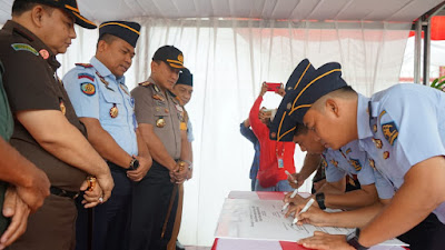 Kapolres, Kajari, dan Karutan Teken Komitmen Bebas Korupsi