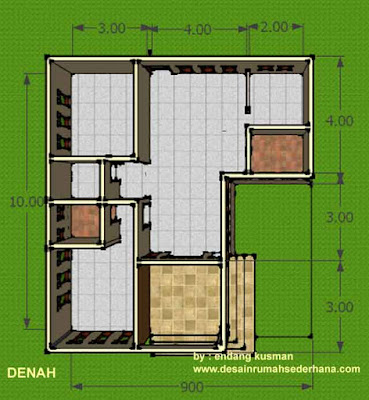 Desain Rumah Mungil Minimalis - Denah